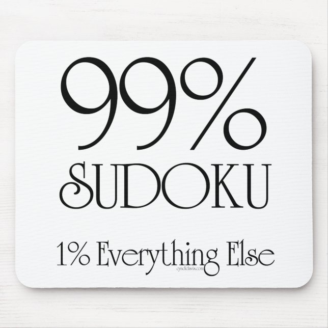 99% Sudoku Mouse Mat (Front)