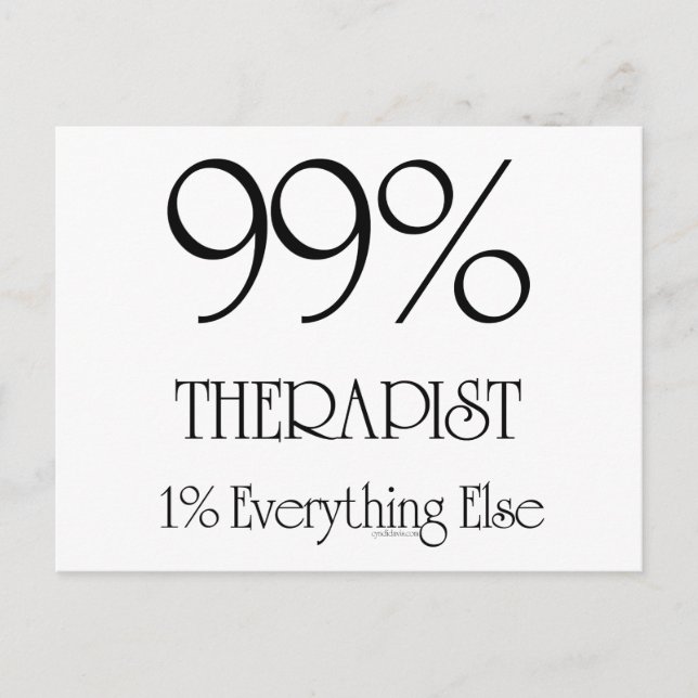 99% Therapist Postcard (Front)
