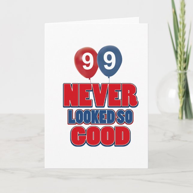 99 year old birthday designs card (Front)