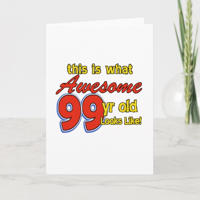 99 YEARS OLD BIRTHDAY DESIGNS CARD (Front)