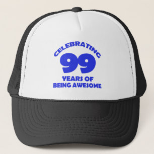 99 years old birthday designs trucker hat