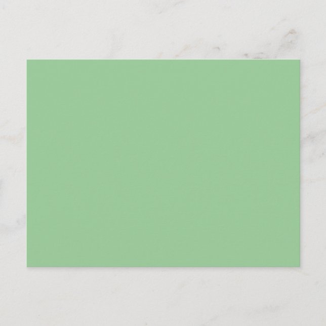 99CC99 Celadon Green Solid Color Background Postcard (Front)
