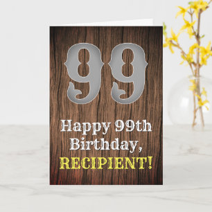 99th Birthday: Country Western Inspired Look, Name Card