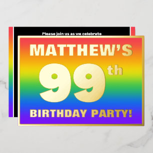 99th Birthday Party: Fun, Colourful Rainbow Patter