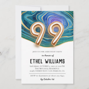 99th Birthday Party Invitation