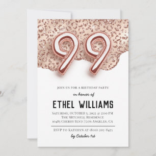 99th Birthday Party Invitation