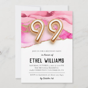 99th Birthday Party Invitation