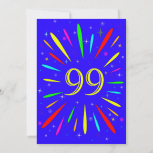 99th Birthday Party Invitation Explosion 