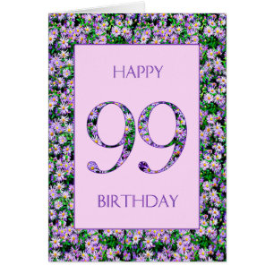 99th Birthday Purple Daisies