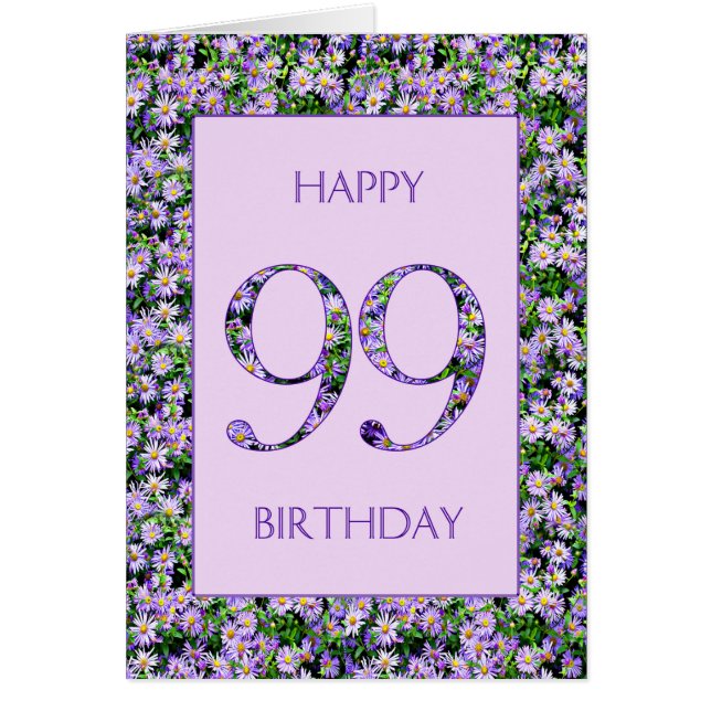 99th Birthday Purple Daisies (Front)