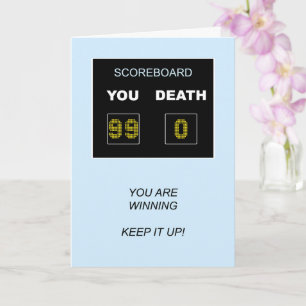 99th Birthday Scoreboard Card