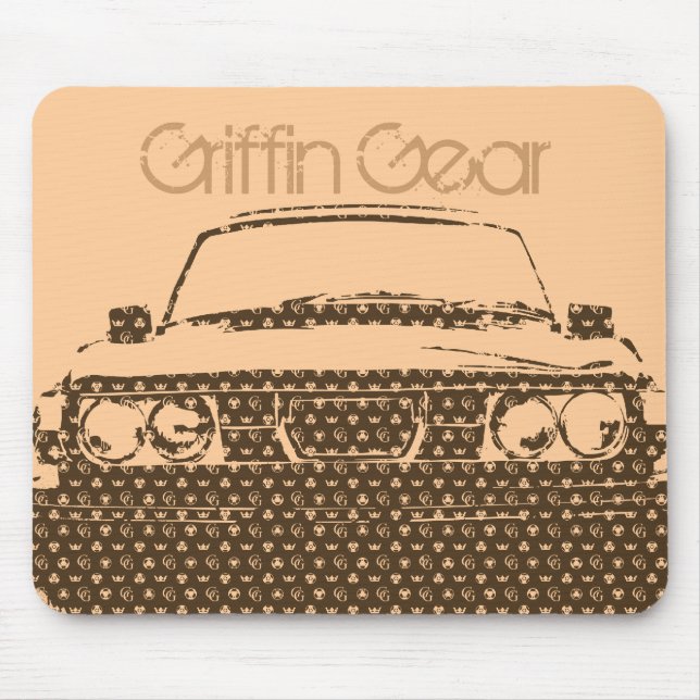 99turbo_GG_brwn, Griffin Gear Mouse Mat (Front)