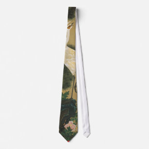 9. 老松孔雀図, 若冲 Old Pine-tree and Peacock, Jakuchu Tie
