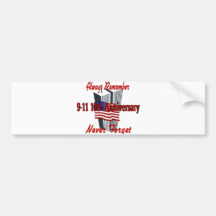 9-11 10 Anniversary Commemorative Bumper Sticker