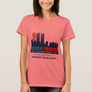 9/11 10th Anniversary - In Memory of Custom Tshirt