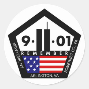 9-11 Memorial REMEMBER 911 WTC Sticker Decal Never Forget NYC fight terrorism