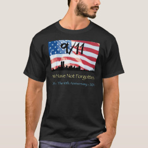 9/11 10th Anniversary WTC and the Flag T-Shirt