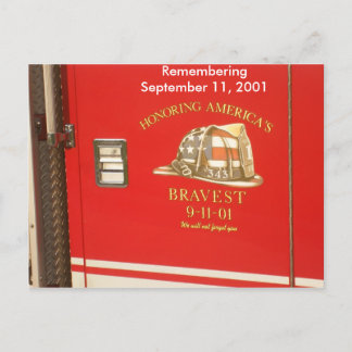 9-11 Firemen Postcard