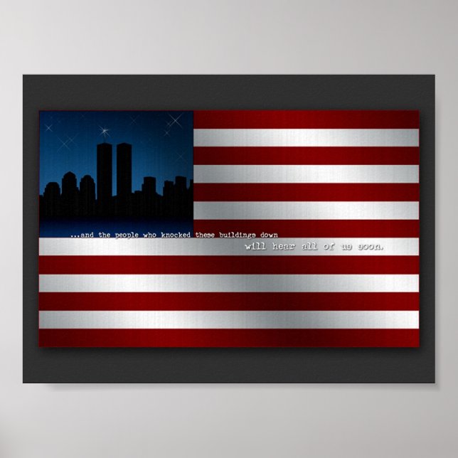 9-11 flag poster (Front)