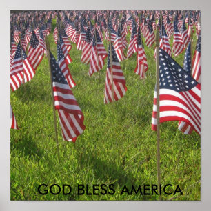 9-11, GOD BLESS AMERICA POSTER