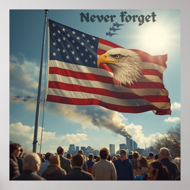  9/11 Memorial Art Print Never Forget (Front)