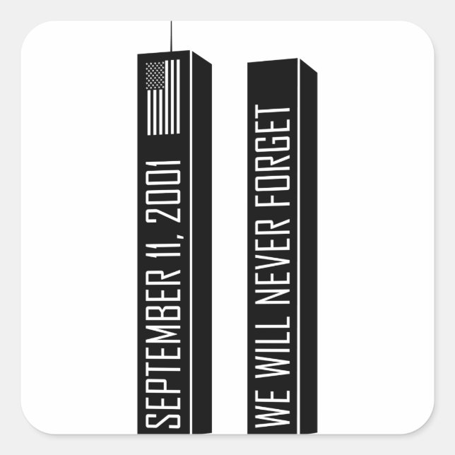 9_11 Memorial Square Sticker (Front)