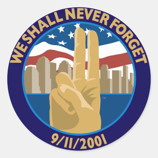 9/11 Memorial Symbol Sticker (Front)