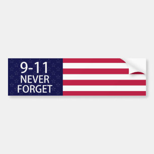 9-11 never forget bumper sticker