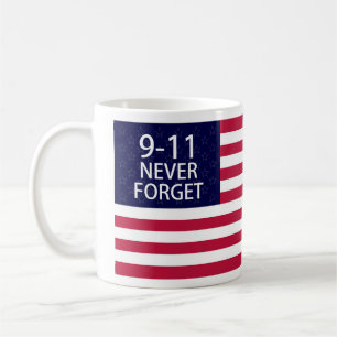 9-11 never forget coffee mug