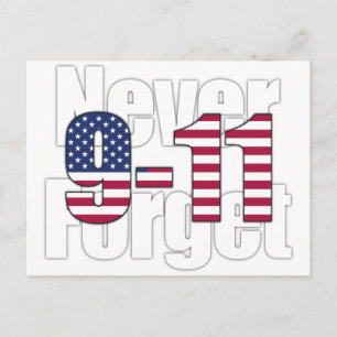 9-11 Never Forget Postcard