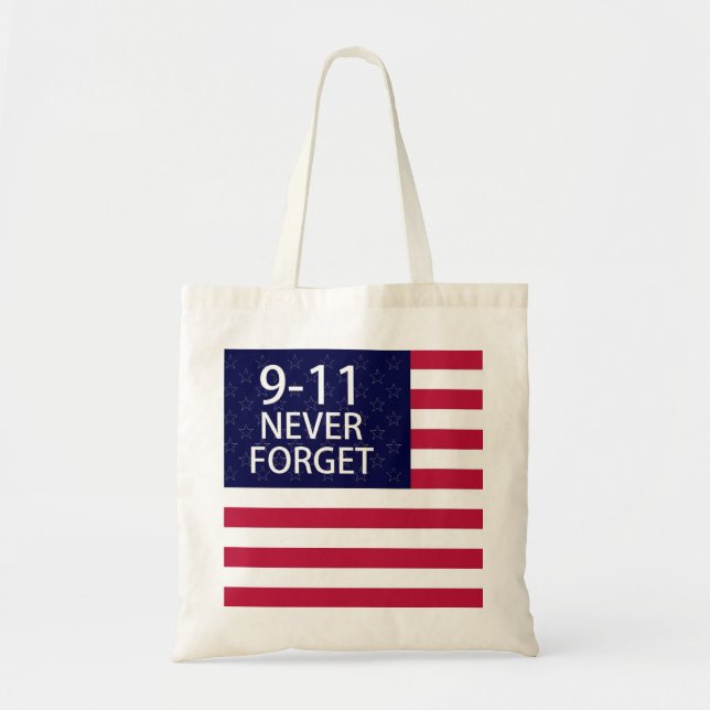 9-11 never forget tote bag (Front)