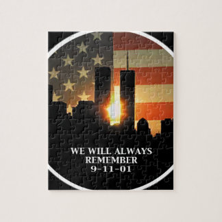 9-11 remember - We will never forget Jigsaw Puzzle