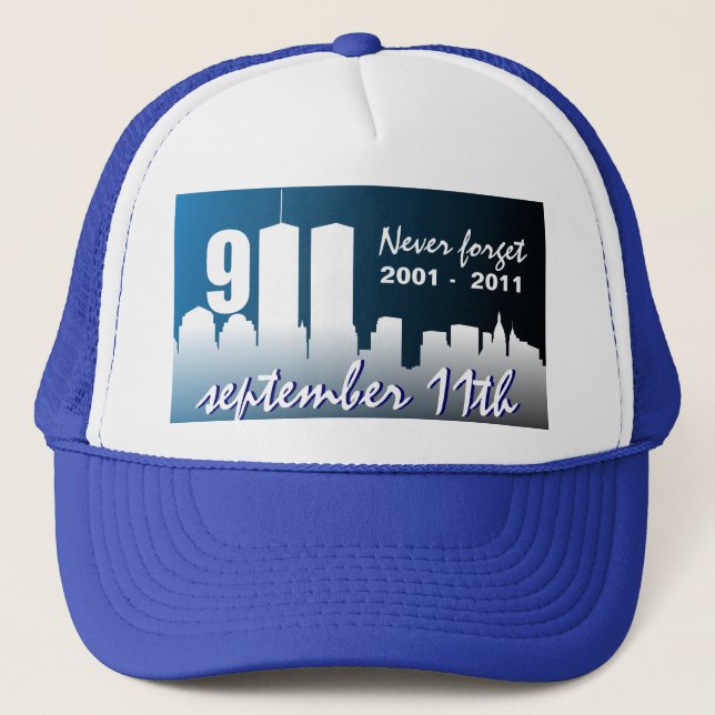 9/11 September 11th - 10th Anniversary Trucker Hat (Front)