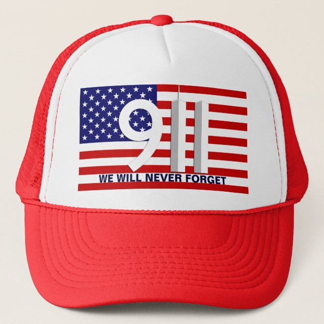 9/11 September 11th WTC - Never Forget Hat (Front)