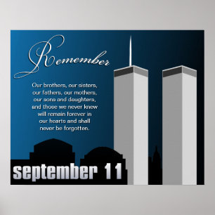 9/11 September 11th - WTC Remembrance Poster
