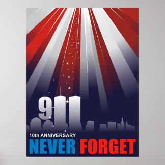 9-11 Setpember 11th 10th Anniversary Huge Poster