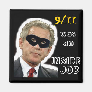 9/11 Square Button Magnet