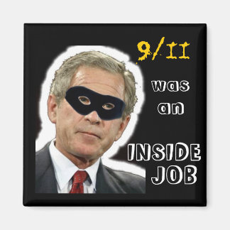 9/11 Square Button Magnet