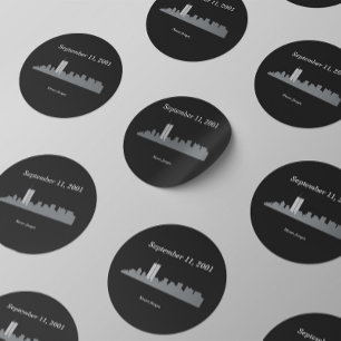9/11 Vector Memorial Classic Round Sticker