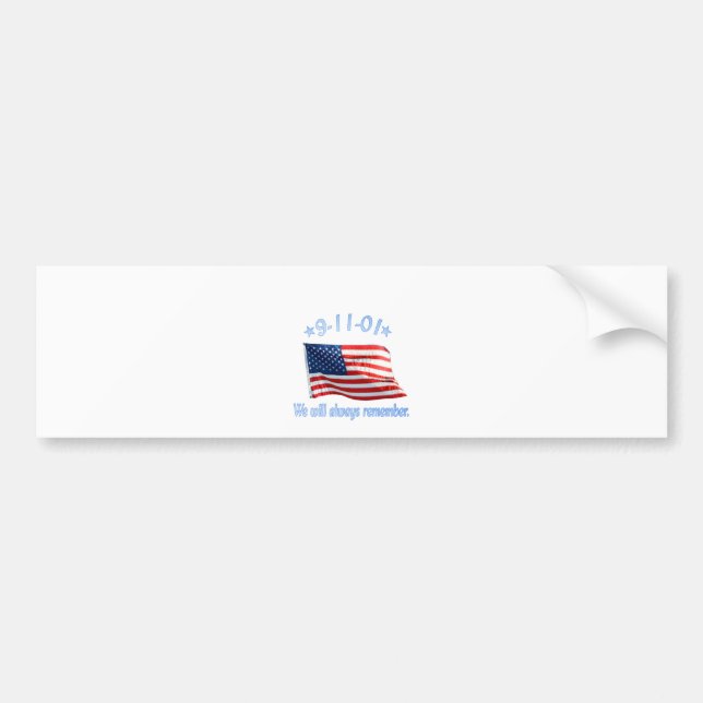 9-11 We Will Always Remember Bumper Sticker (Front)