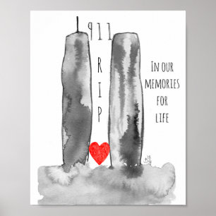 9-11 World Trade Center Memorial Poster