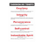 9-2 Generic Taekwon-Do Tenets Poster