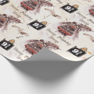 9 3/4 Train Ride Boy's Birthday Gift Wrapping Paper