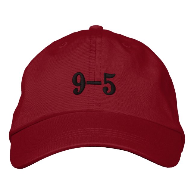 9-5 EMBROIDERED HAT (Front)
