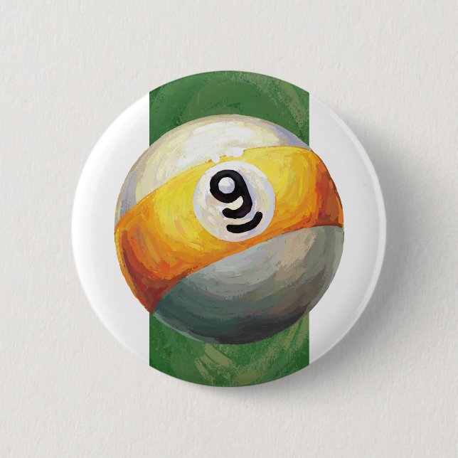 9 ball 6 cm round badge (Front)