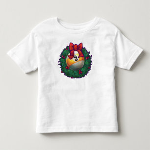 9 ball Christmas Wreath Green Toddler T-Shirt