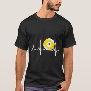 9 Ball Heartbeat - Pool Player Nine Ball Heartbeat T-Shirt