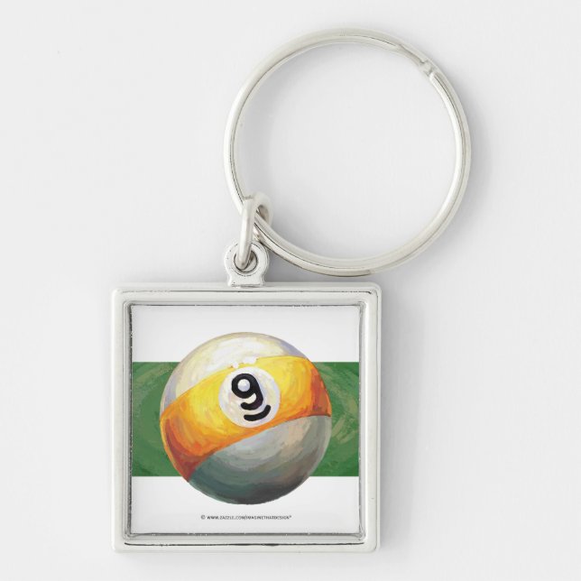 9 ball key ring (Front)