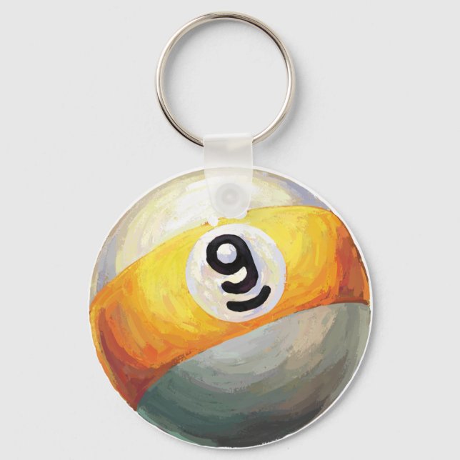 9 ball key ring (Front)