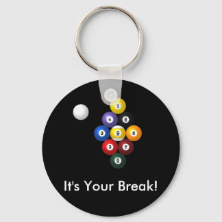 9-ball rack keychain